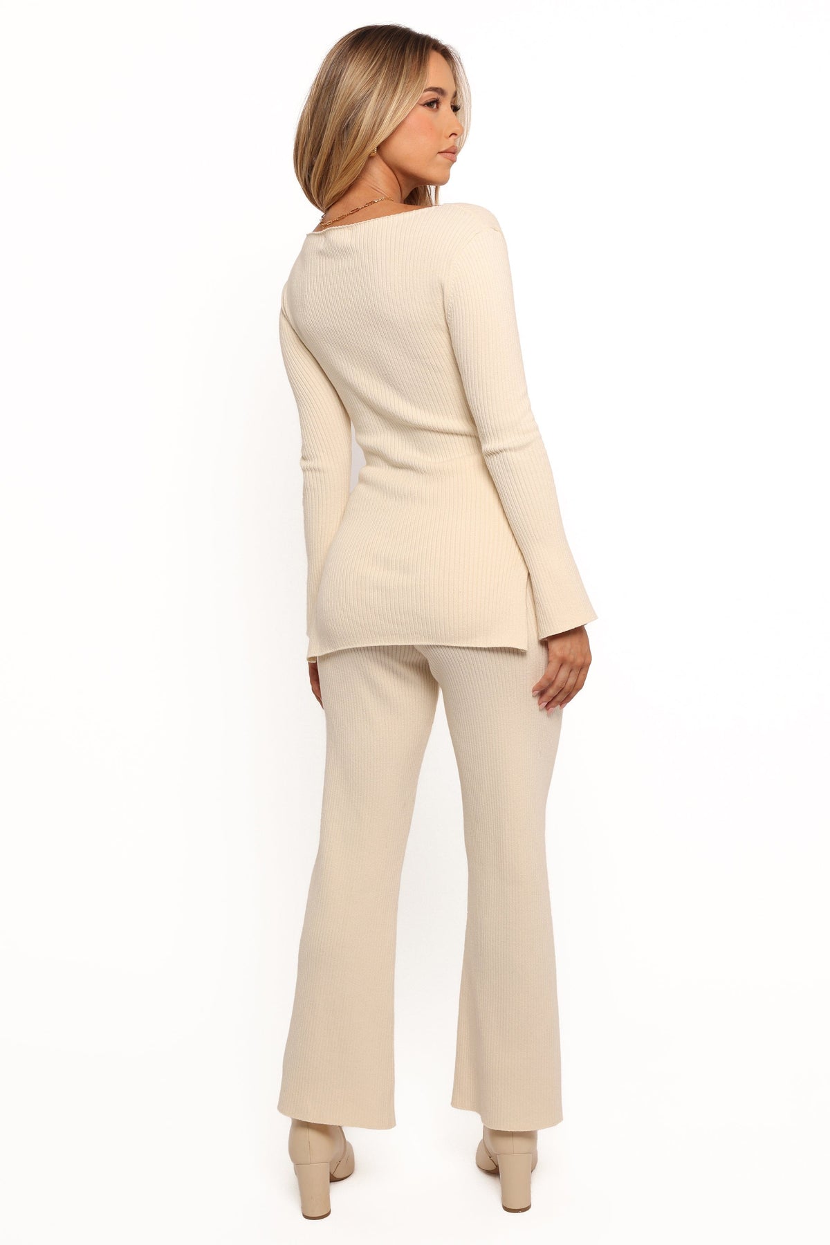 Beeba Ribbed Knit Pants - Cream