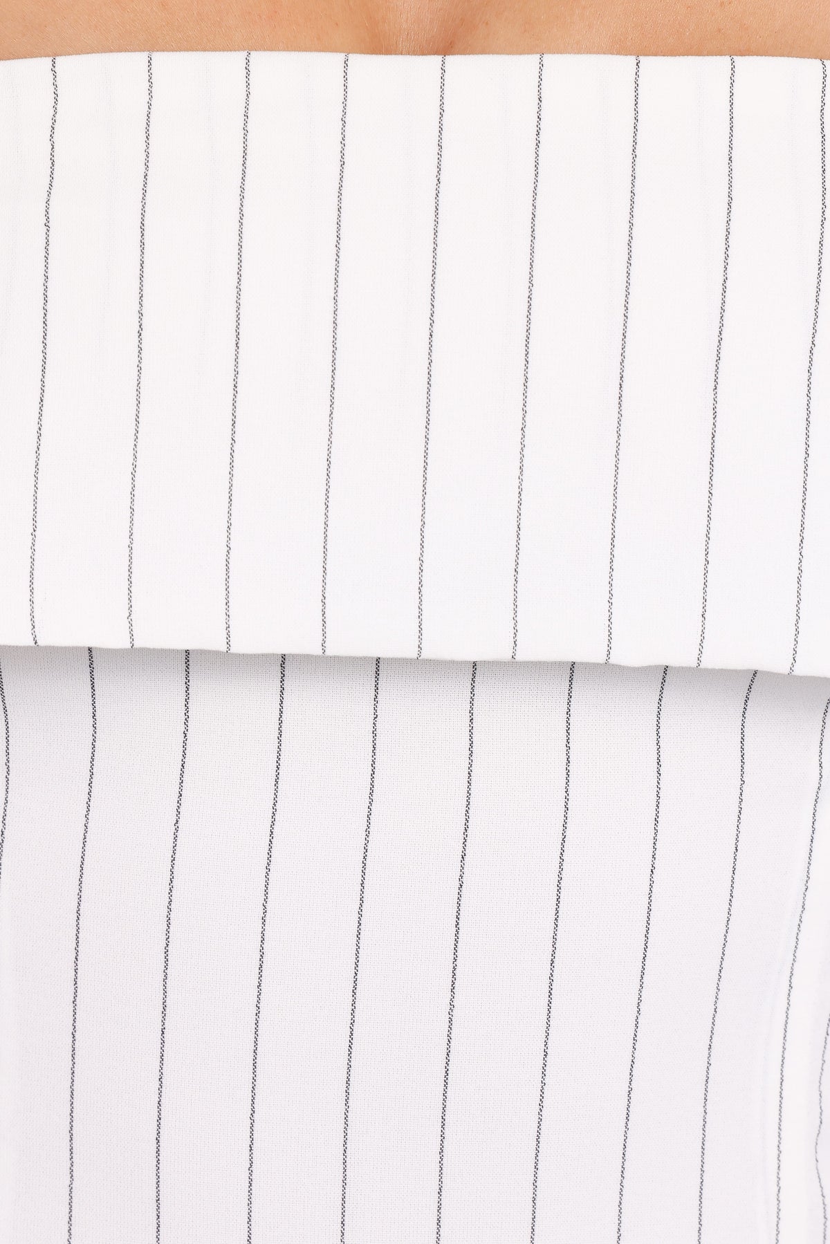 Blakely Wide Leg Pant - White Pinstripe