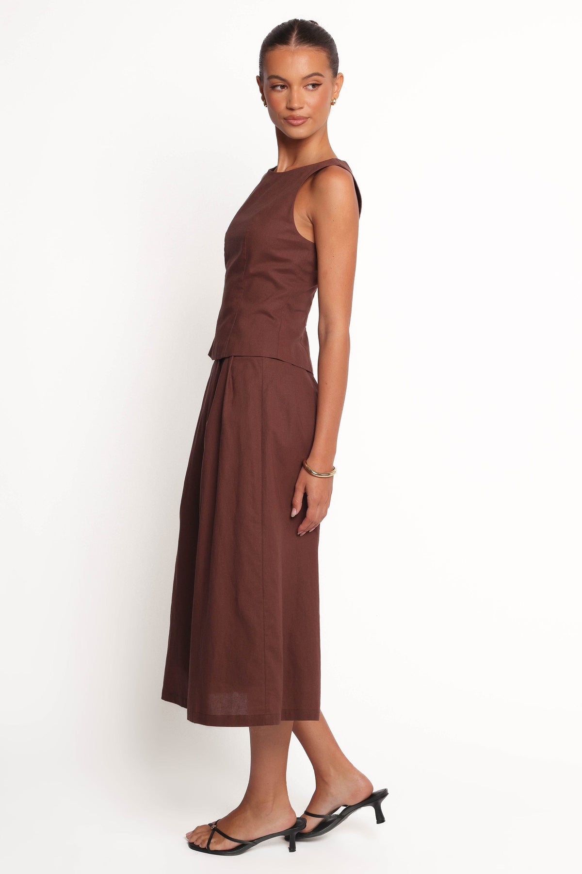 Chiaro Midi Skirt - Brown