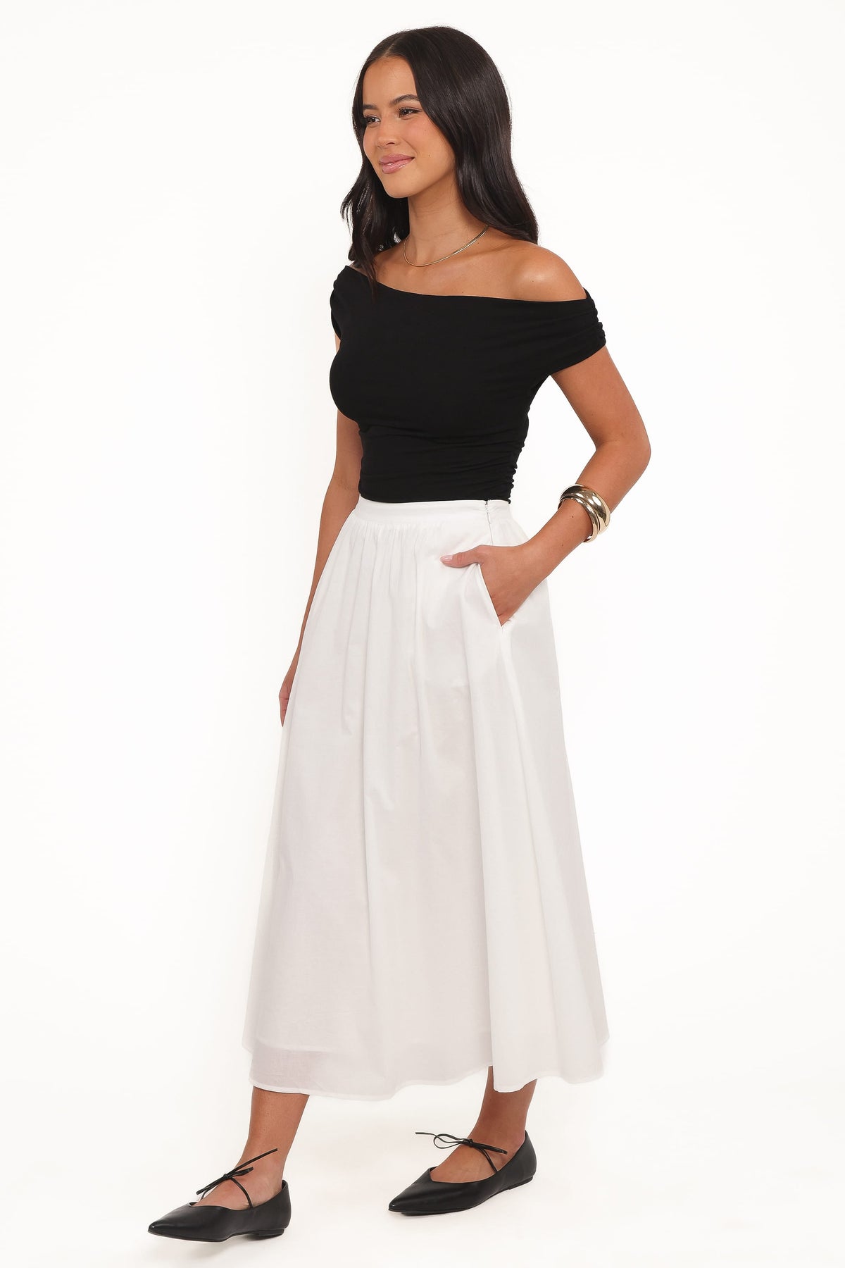 Oakley Midi Skirt - White