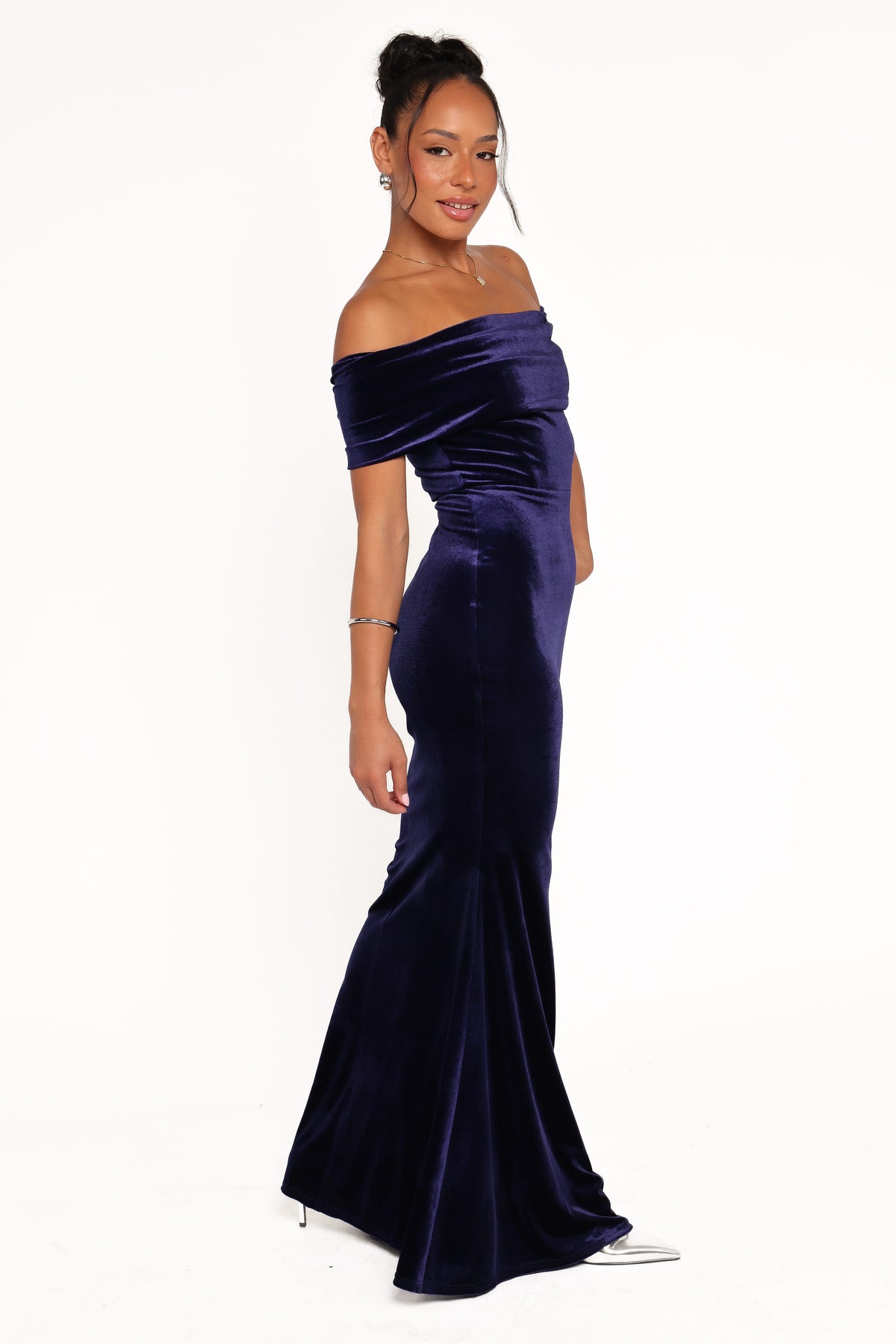 Adair Off Shoulder Maxi Dress - Navy