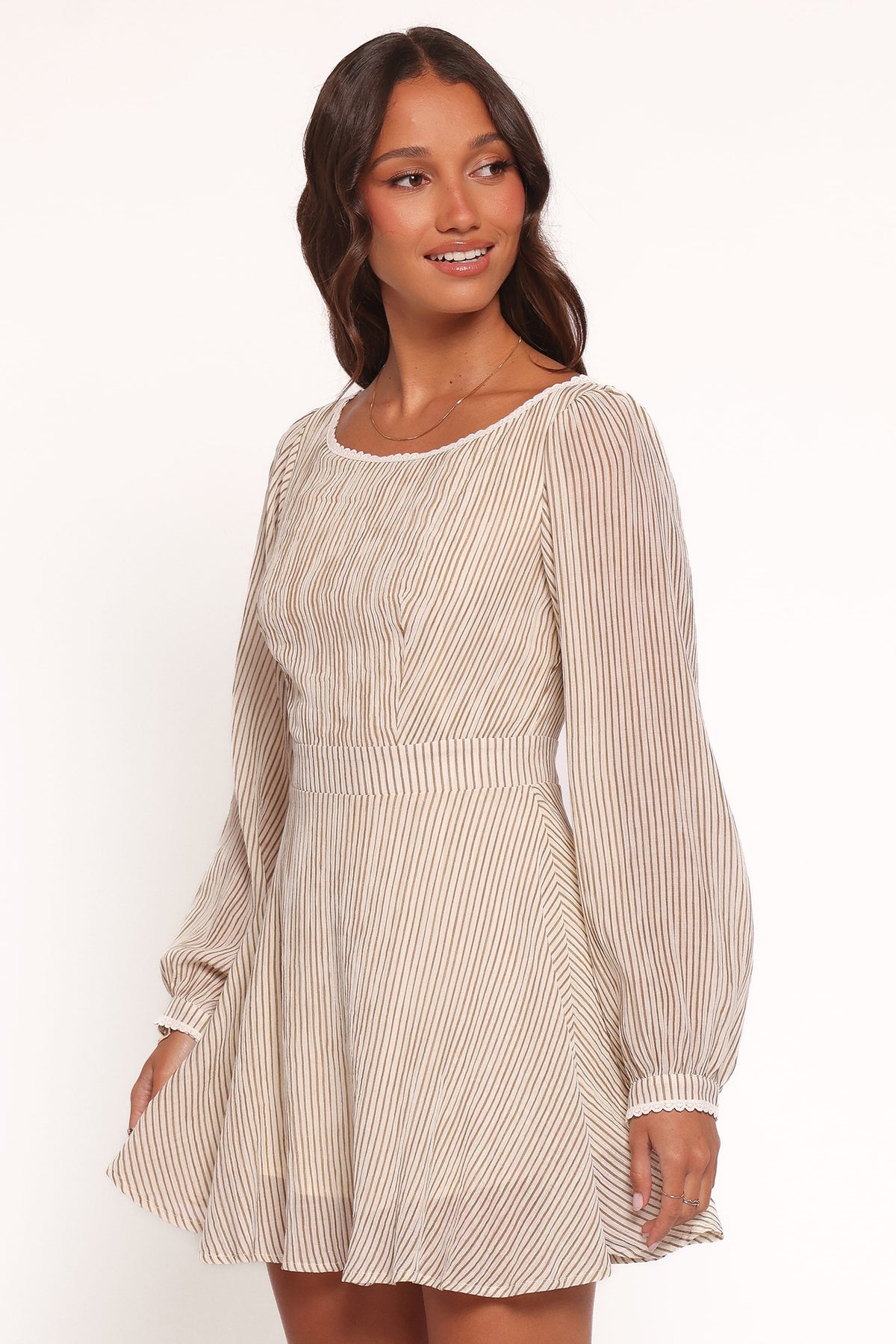 Kyra Long Sleeve Mini Dress - Stripe