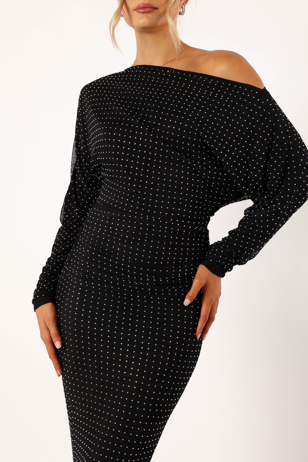 Loeve Long Sleeve Midi Dress - Black