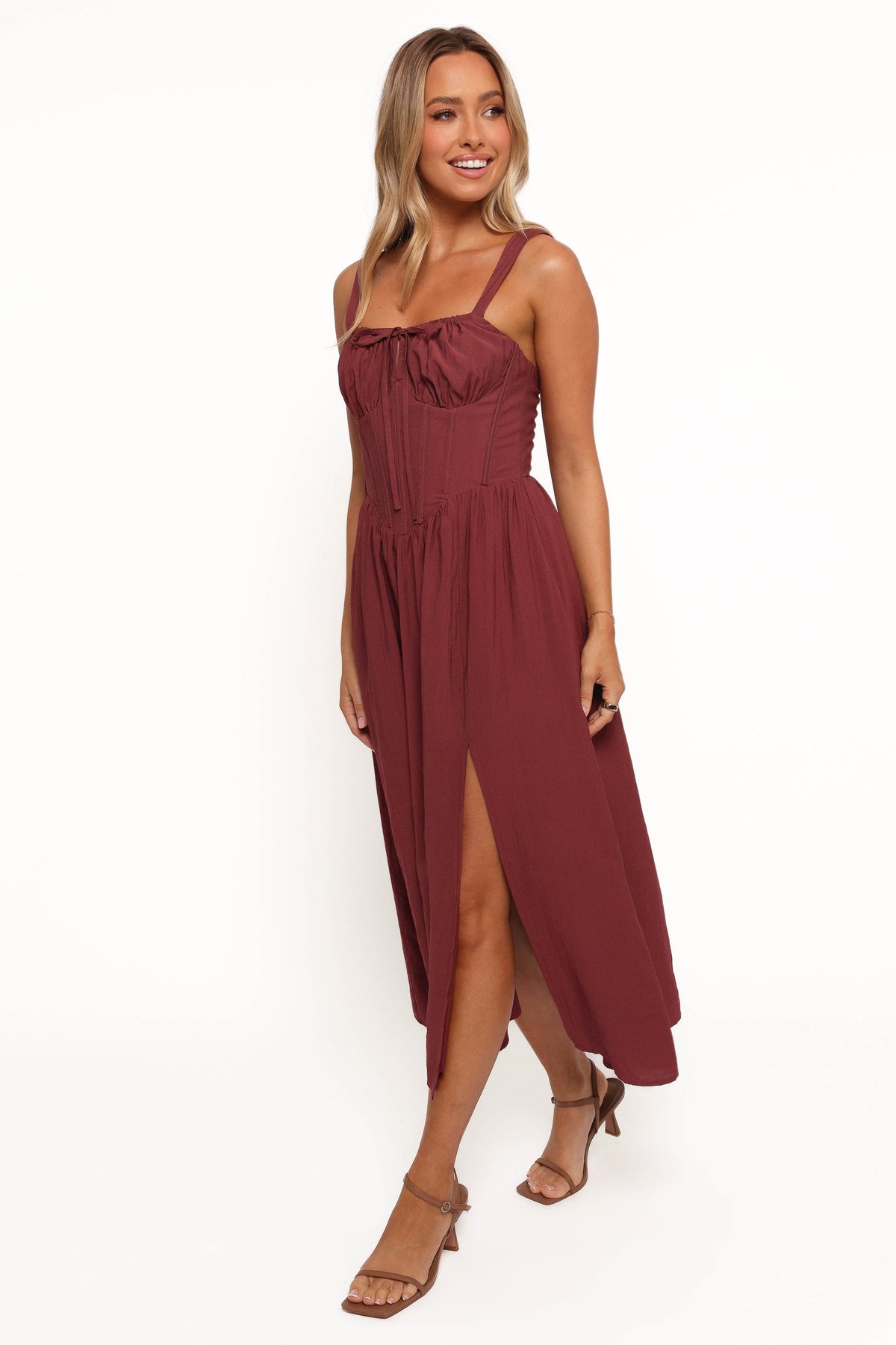Sofie Midi Dress - Brick