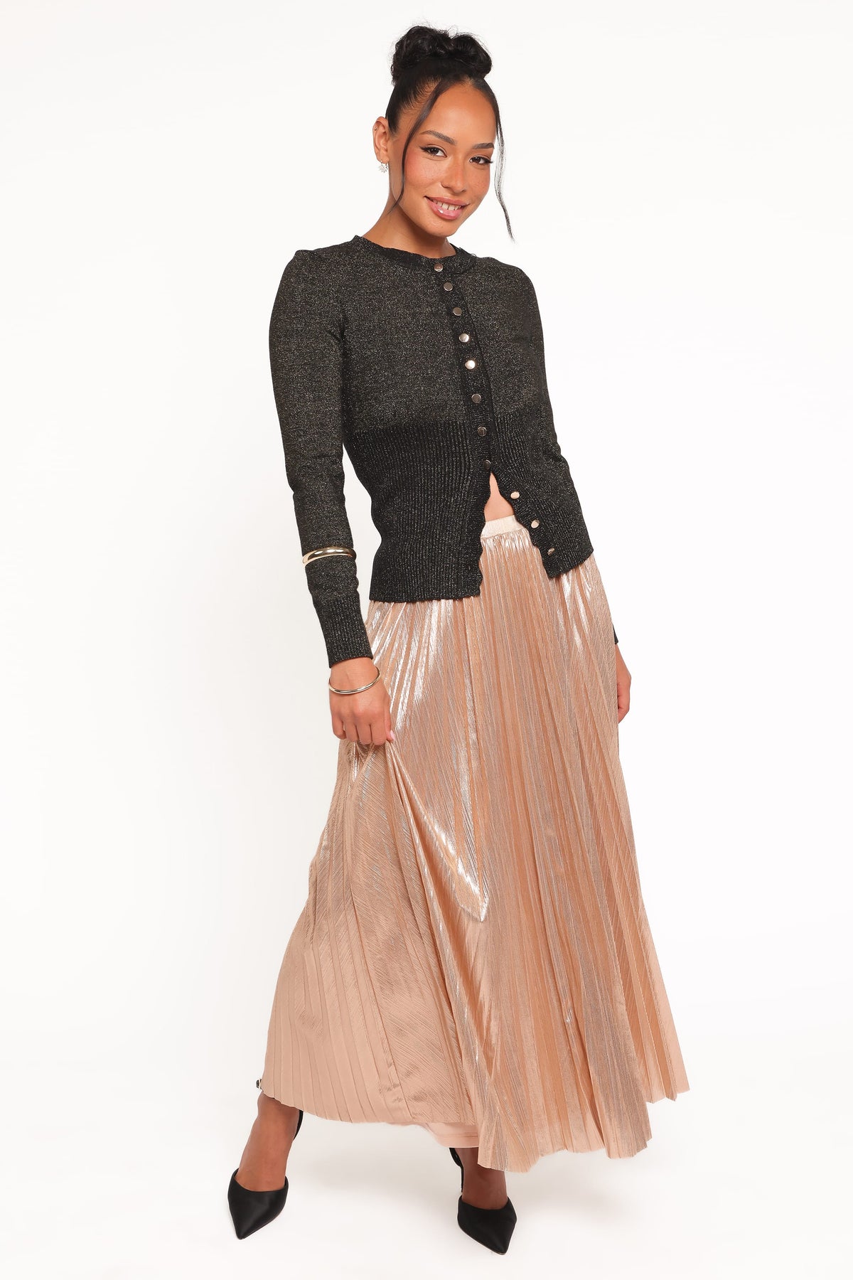 Briar Lurex Cardigan - Black