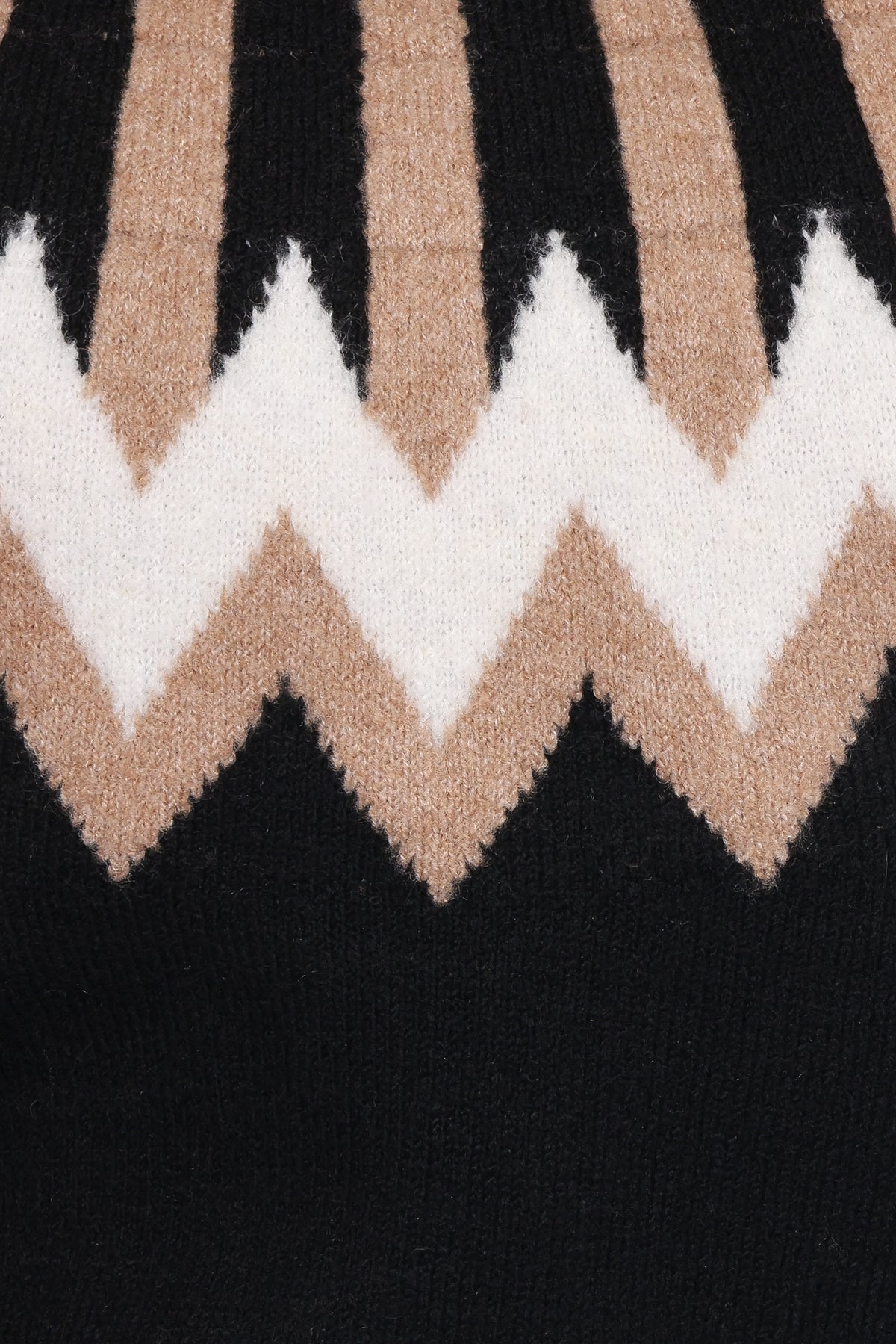 Donner Fairisle Mockneck Sweater - Black