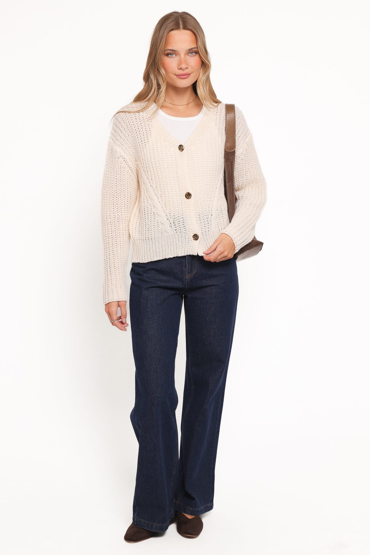 Henderson Thick Knit Cardigan - Cream