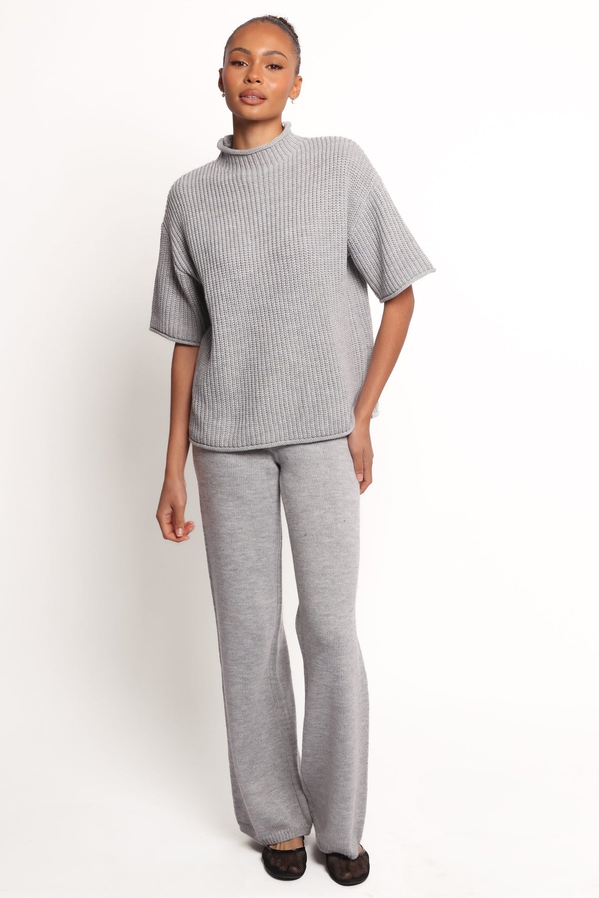 Remii Knit Pant Set - Grey