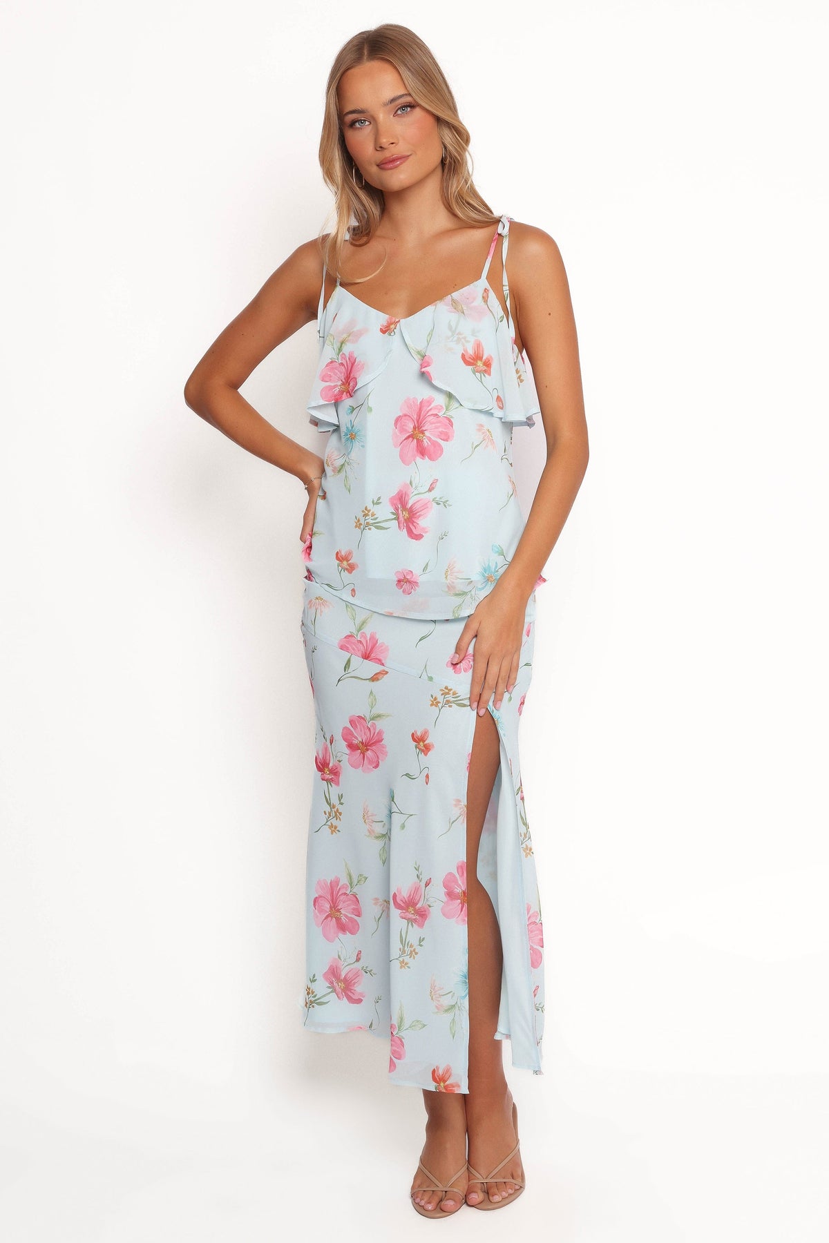Valeria Skirt Set - Blue Floral