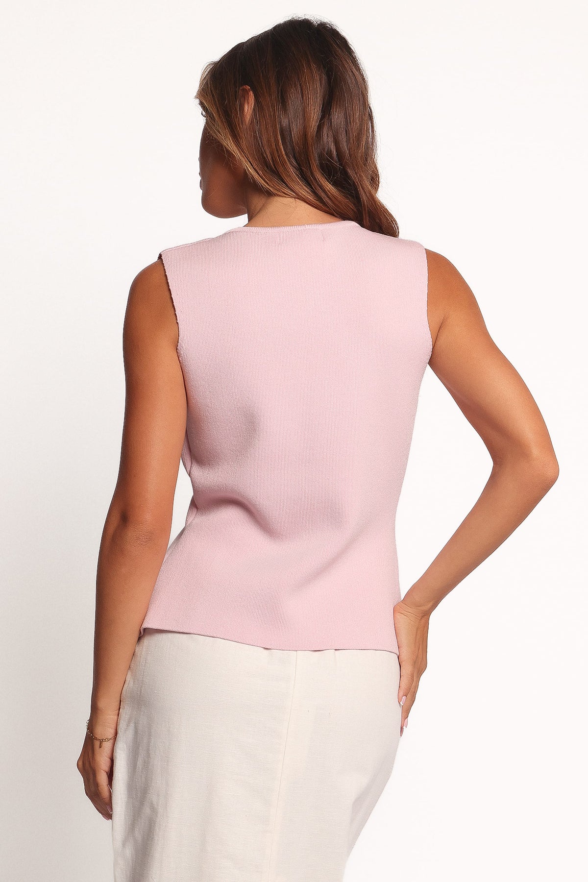 Everlee Knit Vest Top - Pink