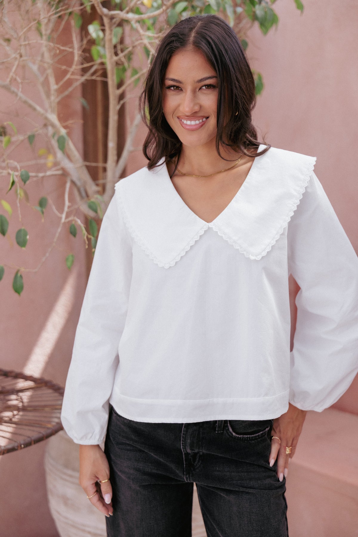 Kenna Long Sleeve Top - White