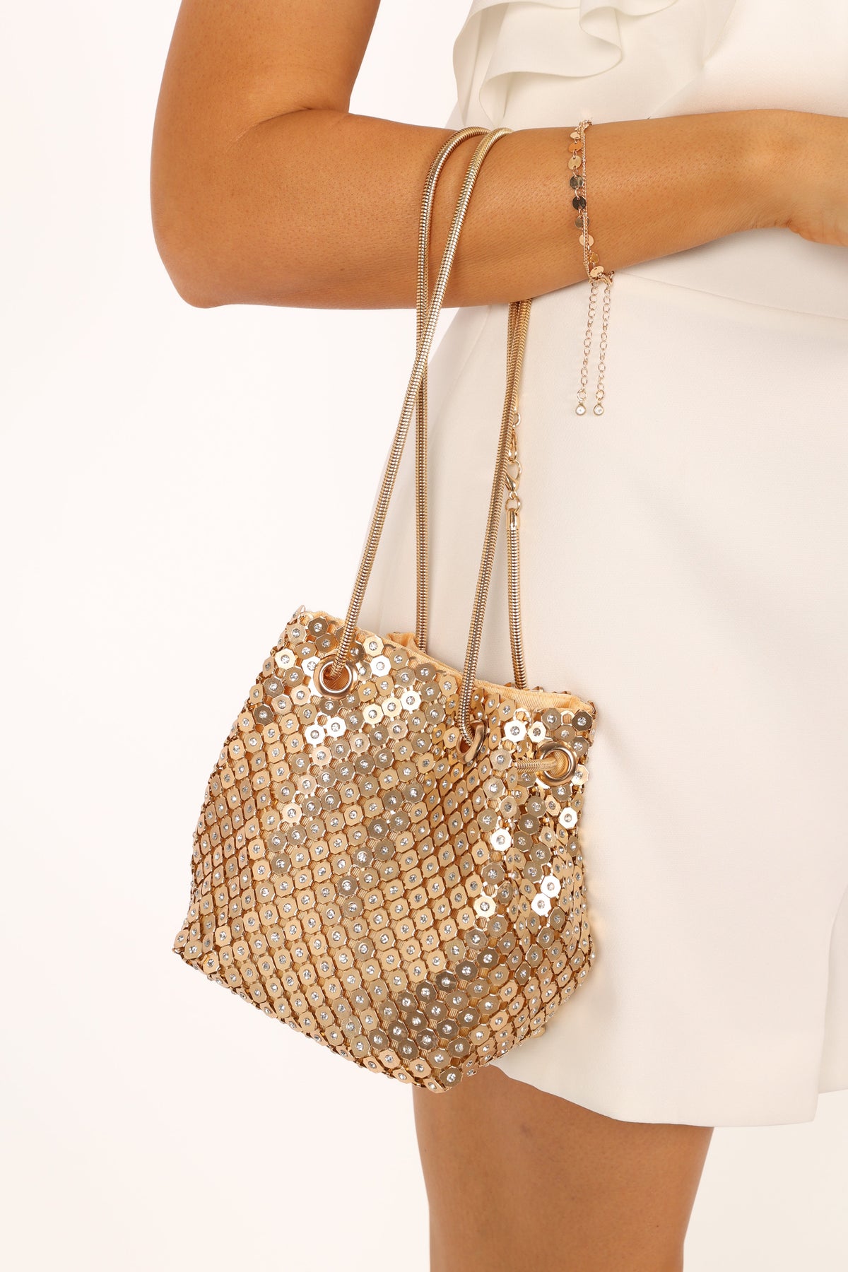 Valentina Embellished Bag - Gold