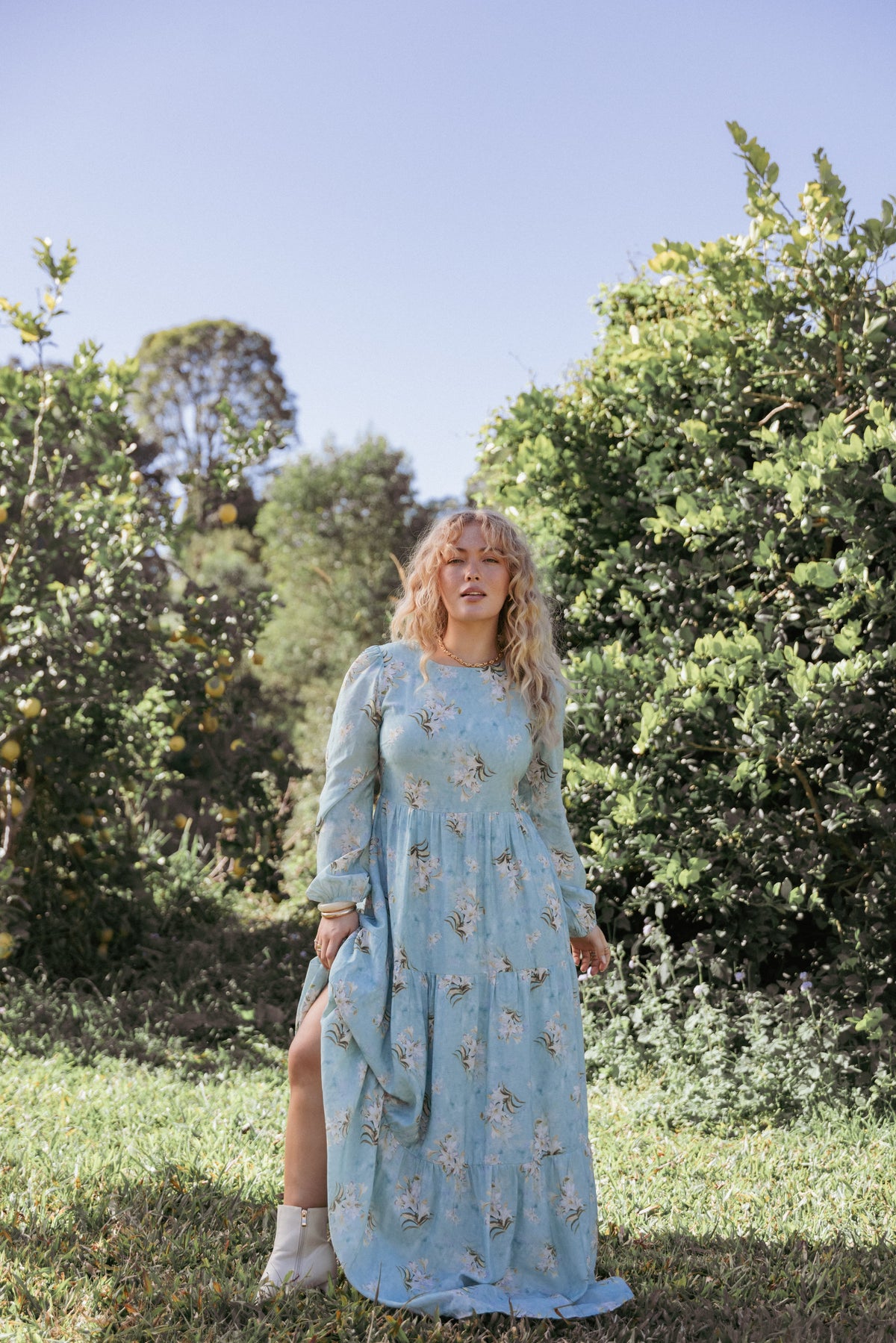 Bernice Maxi Dress - Blue Floral