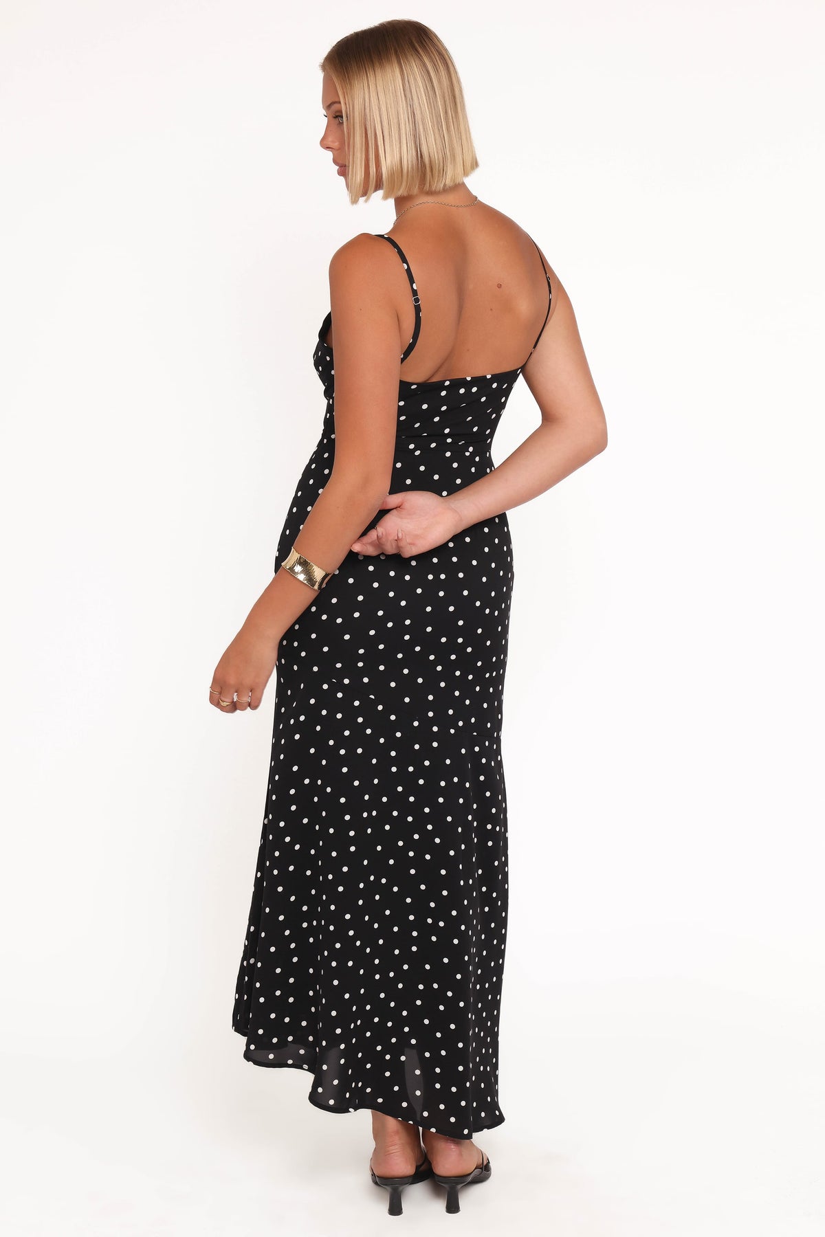 Lexia Midi Dress - Black Polka Dot