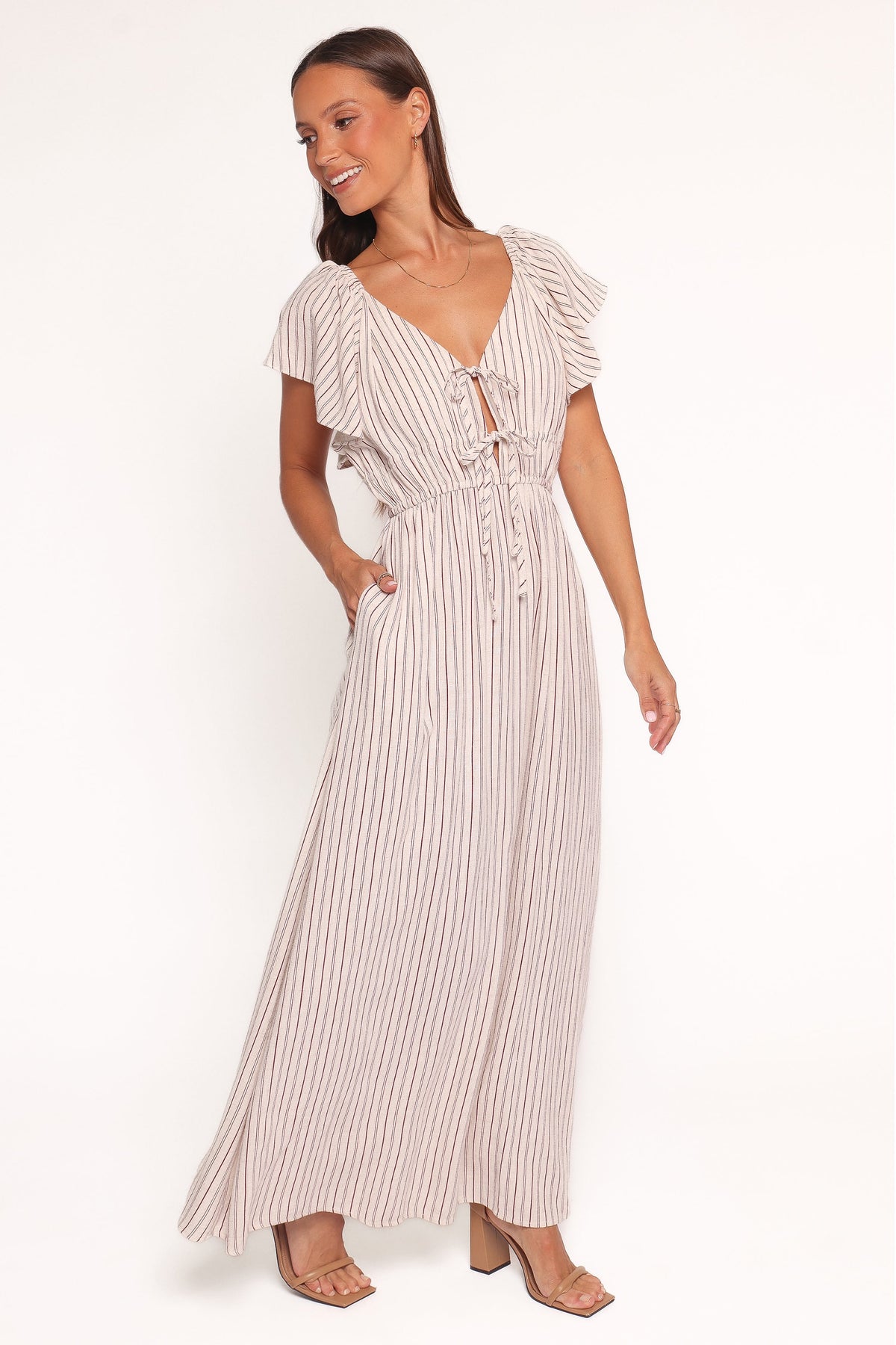 Martin Maxi Dress - Cherry Red Stripe