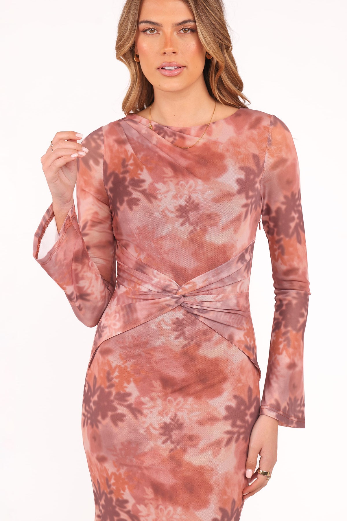Nash Long Sleeve Dress - Blurred Botanics