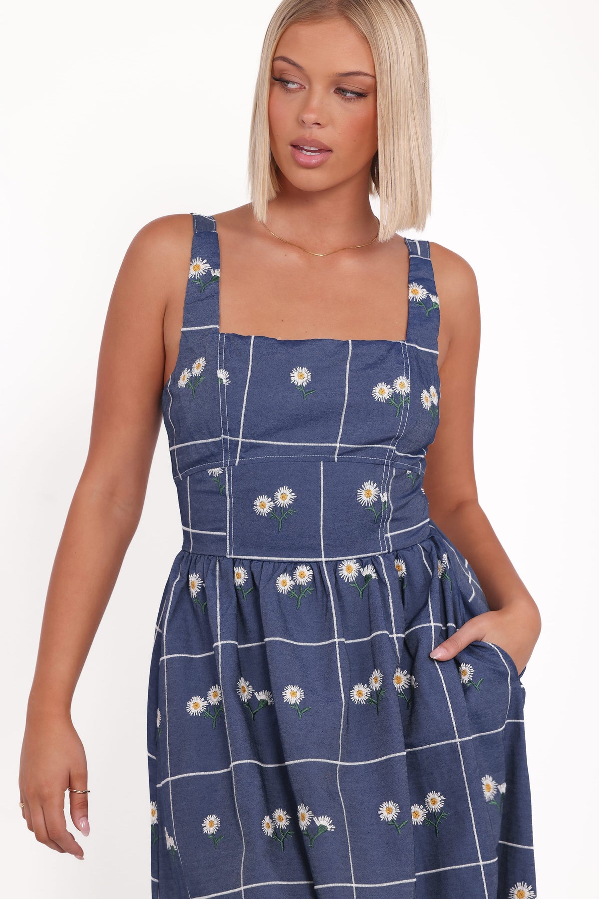 Yolande Midi Dress - Blue Floral