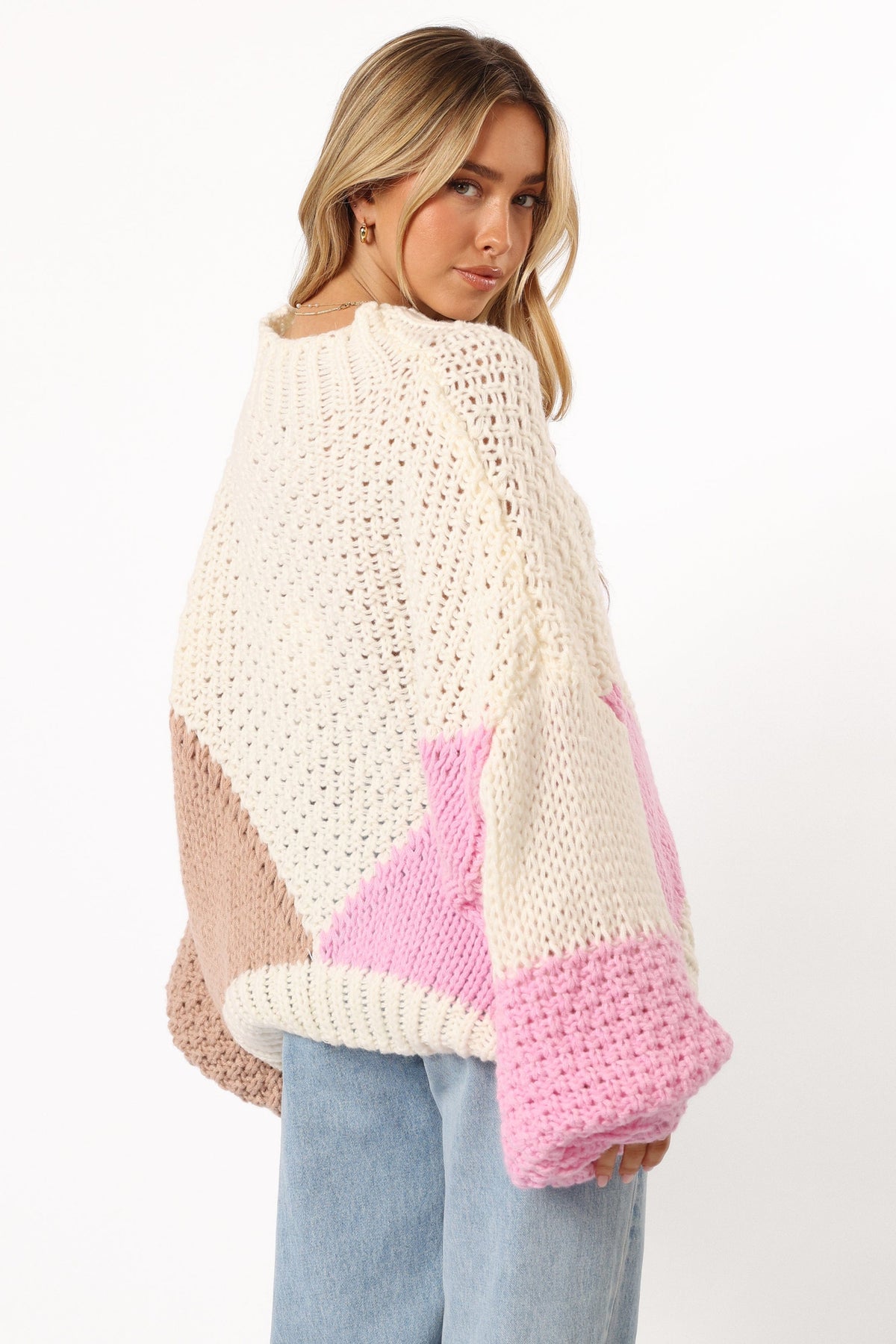 Koda Pattern Knit Sweater - Pink Multi