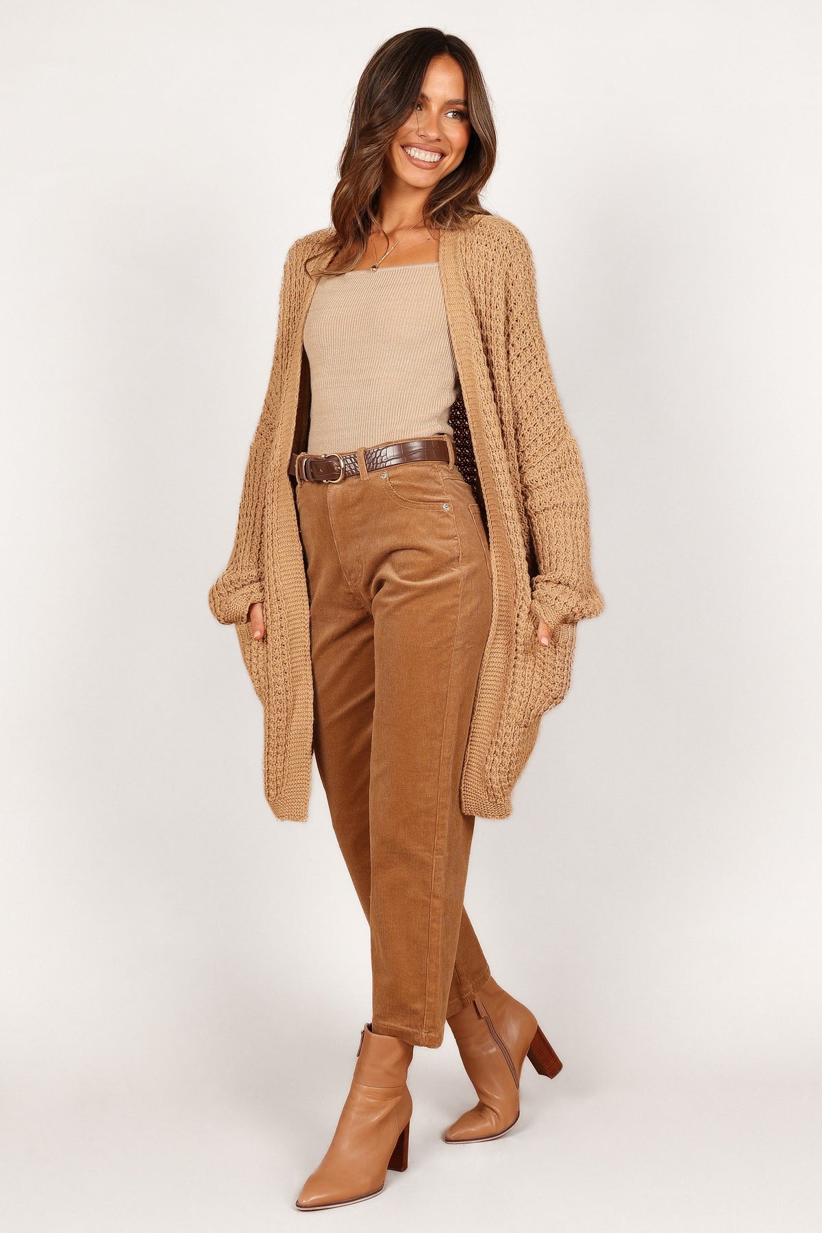 Leyonie Cardigan - Tan