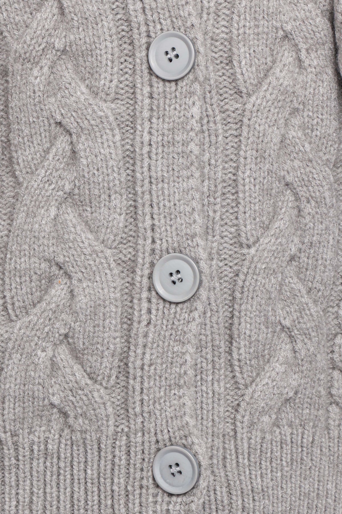 Nika Cable Knit Cardigan - Grey