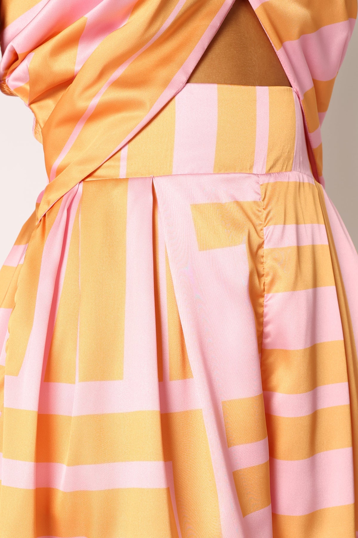 Primrose Halter Romper - Pink Orange
