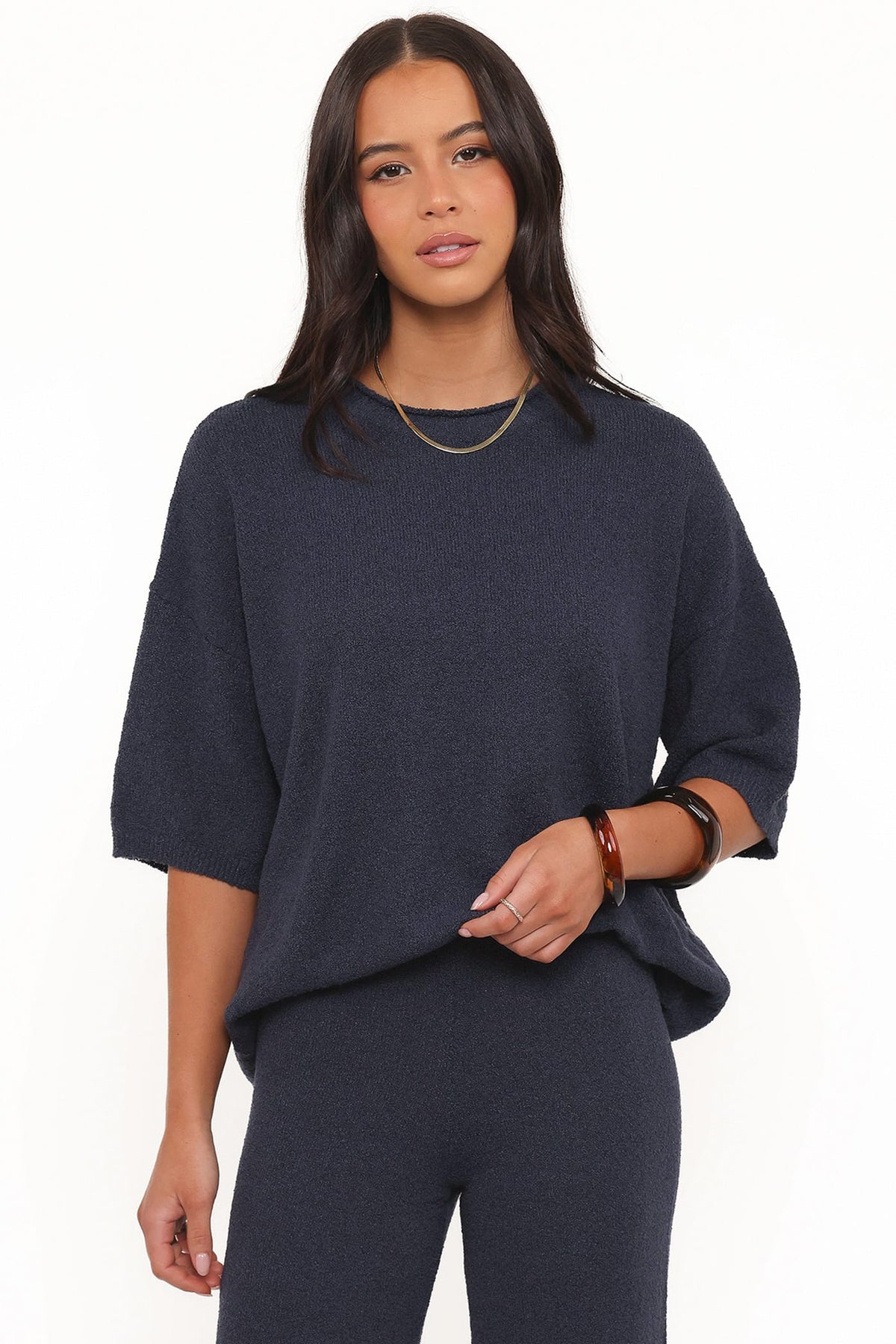 Ashby Knit Top - Navy