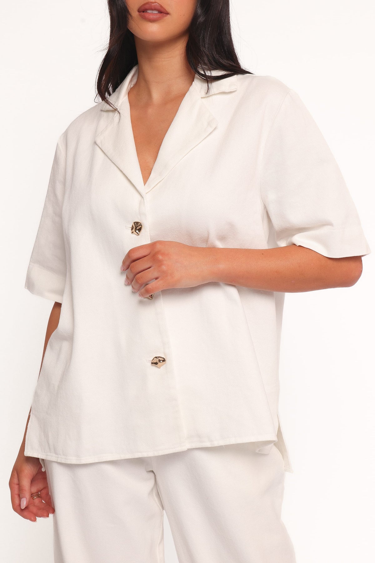 Odelia Denim Shirt - Off White