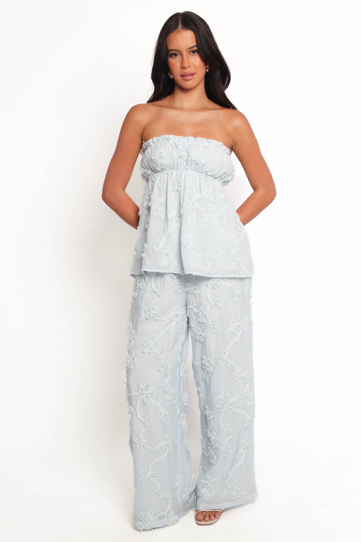 Robin Strapless Top - Pale Blue