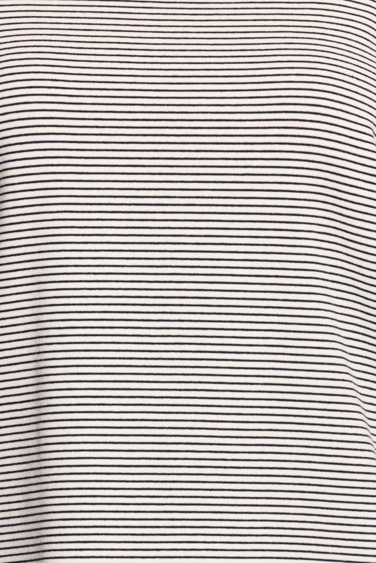 Ruva Long Sleeve Tee - Navy White Stripe